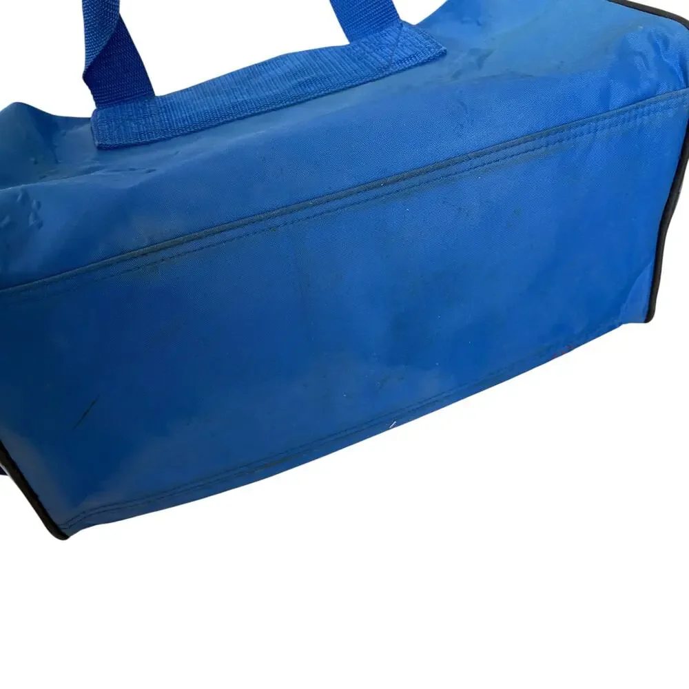 Vintage 90s Fila Duffle Gym Bag Blue Logo Sports Travel Y2K Retro Shoulder Bag